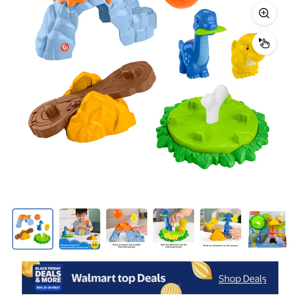 Fisher-Price Dino Adventure Set with Blue and Yellow Figures